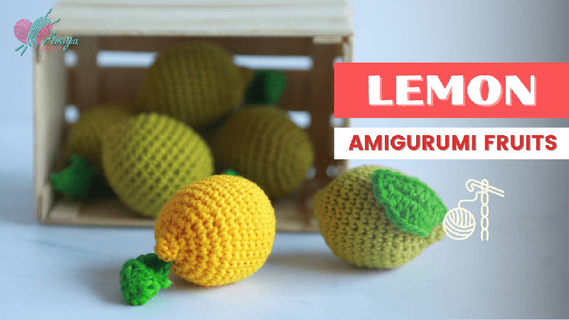 FREE Pattern - Crochet a LEMON amigurumi free easy pattern tutorial for beginner
