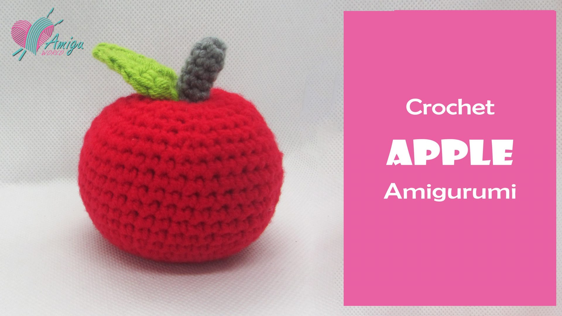 FREE Pattern How to crochet an APPLE amigurumi AmiguWorld Ami Saigon