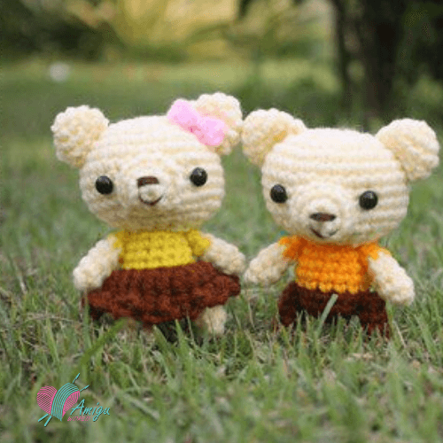 Couple bear amigurumi – Thai Pattern