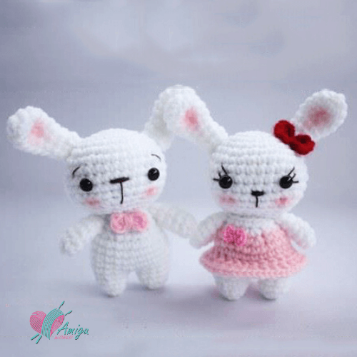 Cute couple love rabbit amigurumi – Thai Pattern