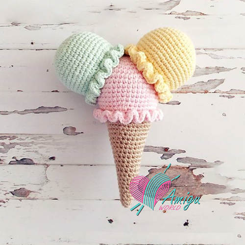 Ice cream cone amigurumi – Turkish Pattern