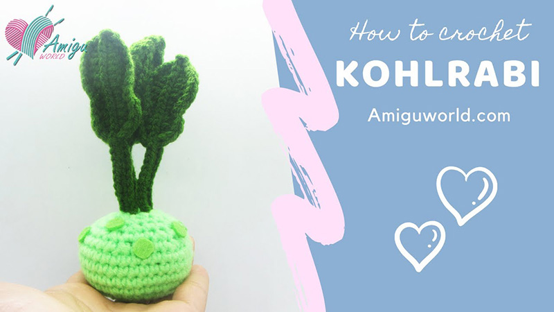 How to crochet kohlrabi amigurumi