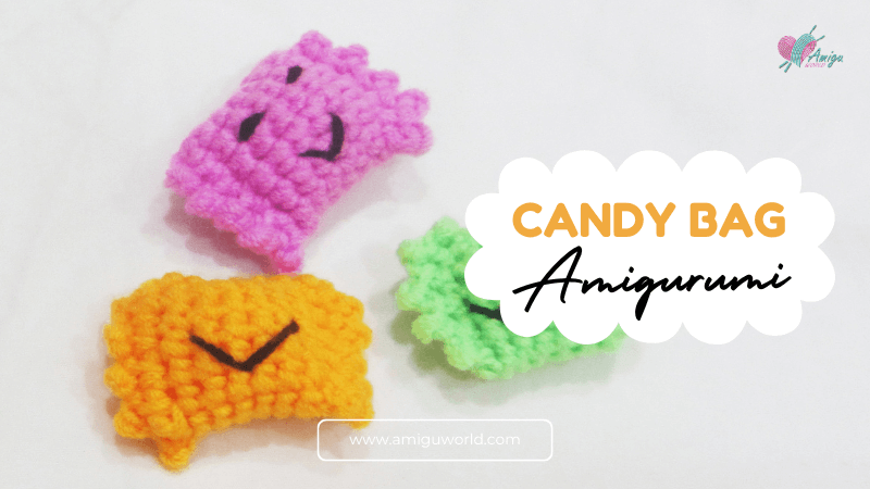 Free Pattern - How to crochet CANDY BAG amigurumi