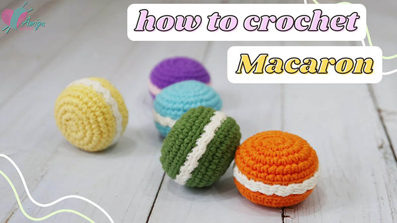 How to crochet cake amigurumi macaron
