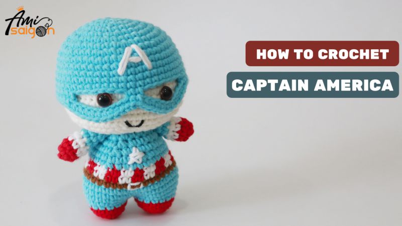 Amigurumi Captain America crochet pattern