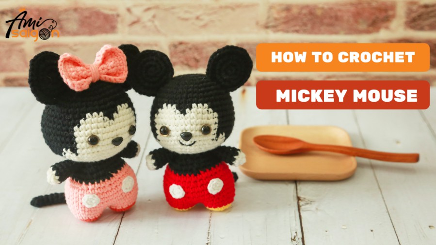 Crochet Mickey Mouse amigurumi free crochet pattern