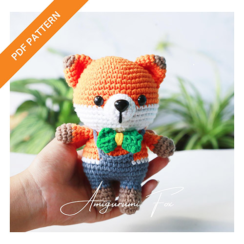 ami014-Fox Boy crochet pattern amigurumi – English pattern