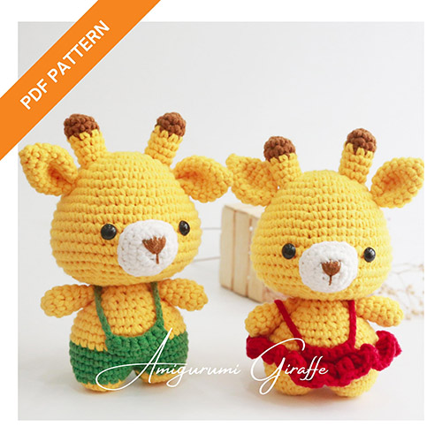 Bundle 2in1 – Pattern Giraffe couple crochet amigurumi – Combo2 1617 – English pattern