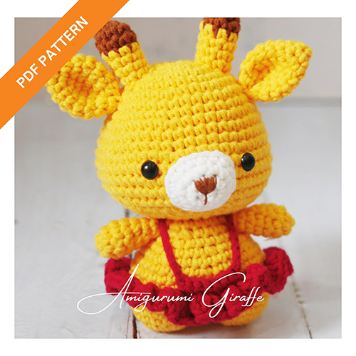 ami017-Giraffe-Girl crochet pattern amigurumi – English pattern