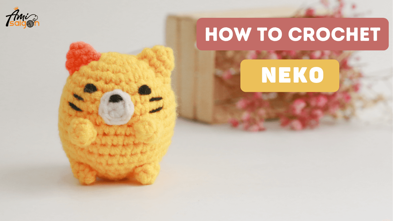 Crochet Neko Keychain - Sumikko Gurashi Amigurumi | Beginner Friendly Tutorial