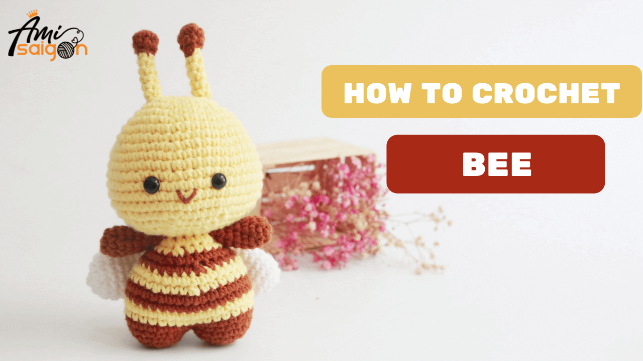 Crochet Bee amigurumi step-by step tutorial