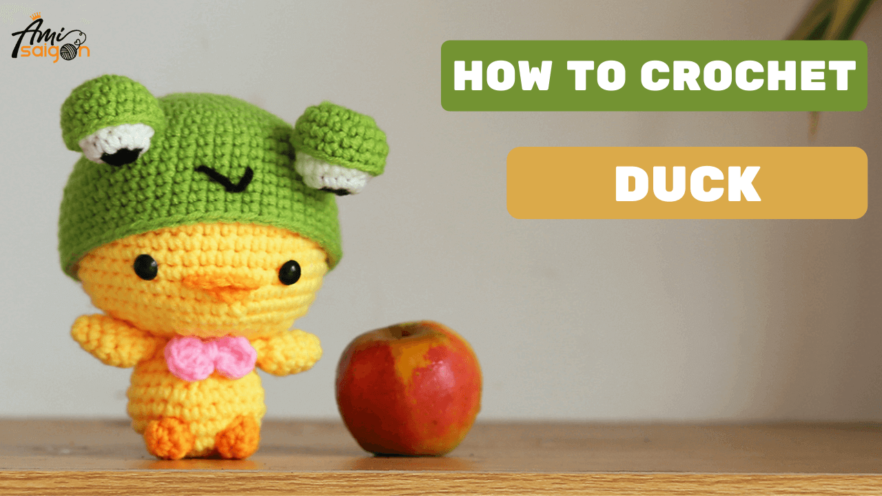 Crochet Duck with Frog hat amigurumi tutorial - step-by-step video guide