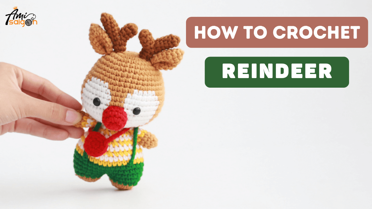 Crochet Reindeer amigurumi - step-by-step tutorial