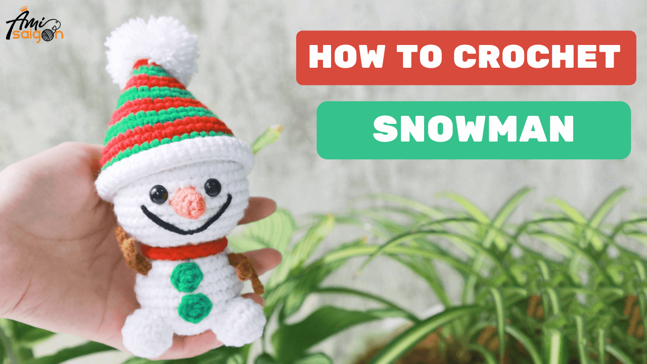 Crochet Snowman amigurumi free tutorial and pattern
