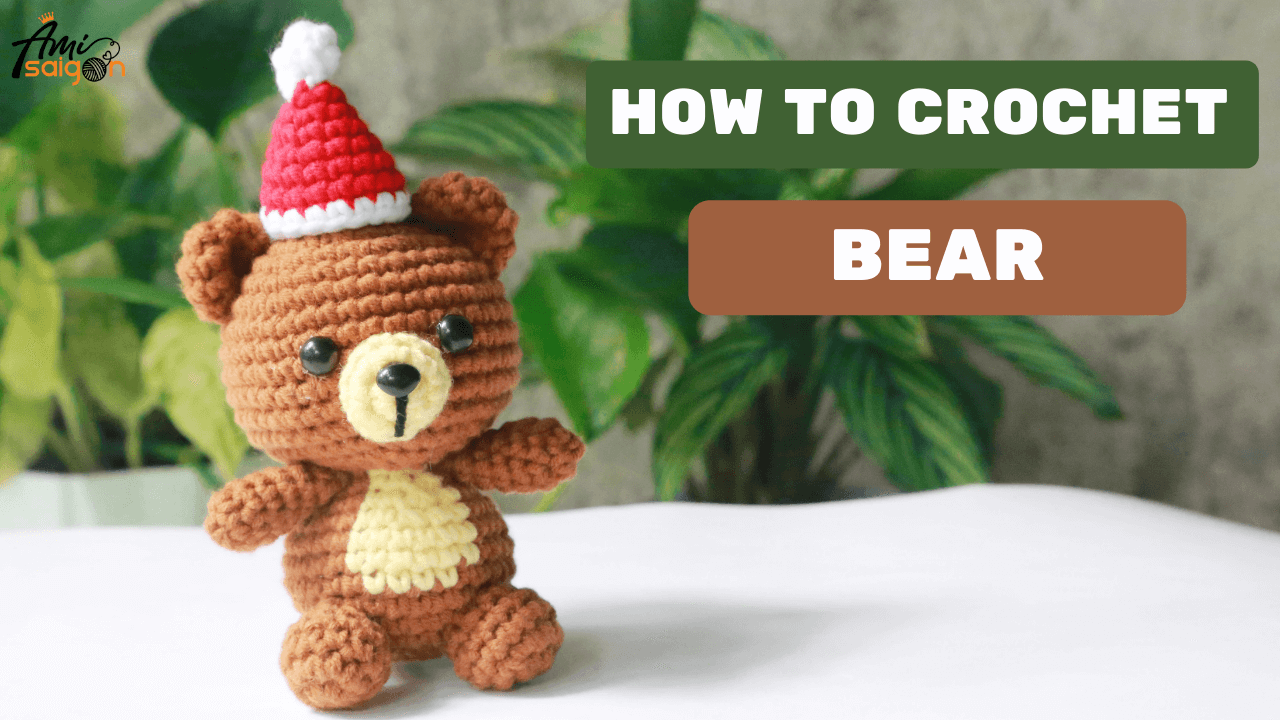 Crochet Teddy Bear with Santa Hat - A Festive Amigurumi Adventure
