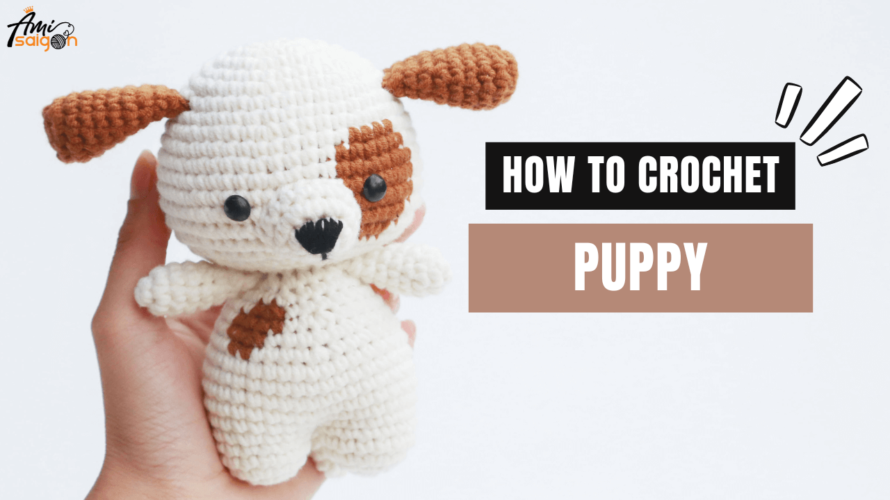 Crochet your own Cute Puppy Dog with our step-by-step video tutorial