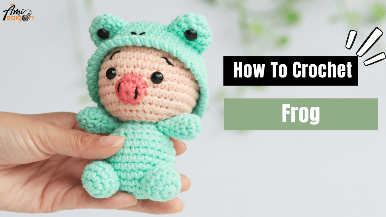 Crochet Pig in a Frog Outfit Amigurumi - Free Tutorial