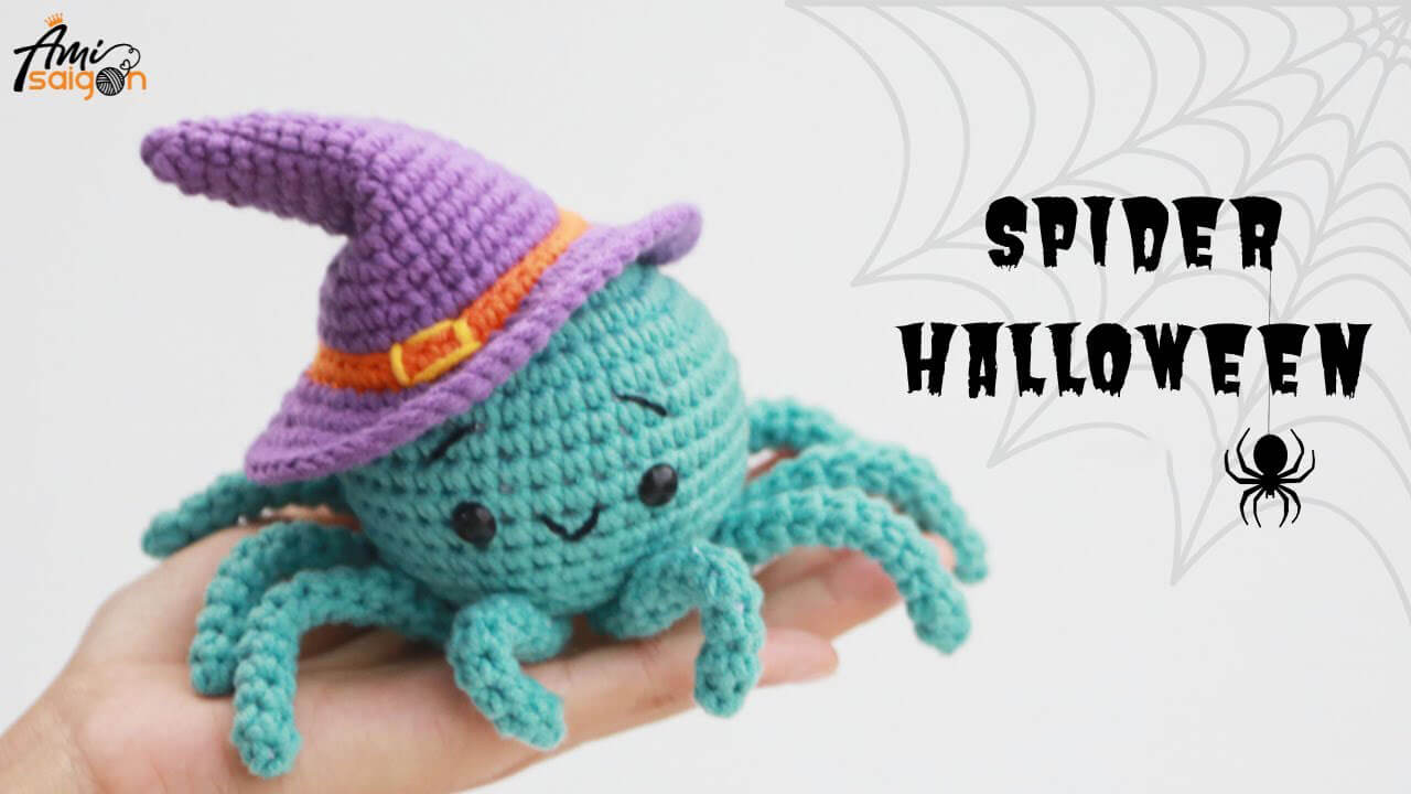 Whimsical Spider in Witch Hat Amigurumi - Free Crochet Tutorial