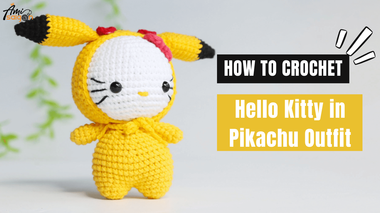 Hello Kitty in Pikachu Outfit - Free Amigurumi Crochet Tutorial
