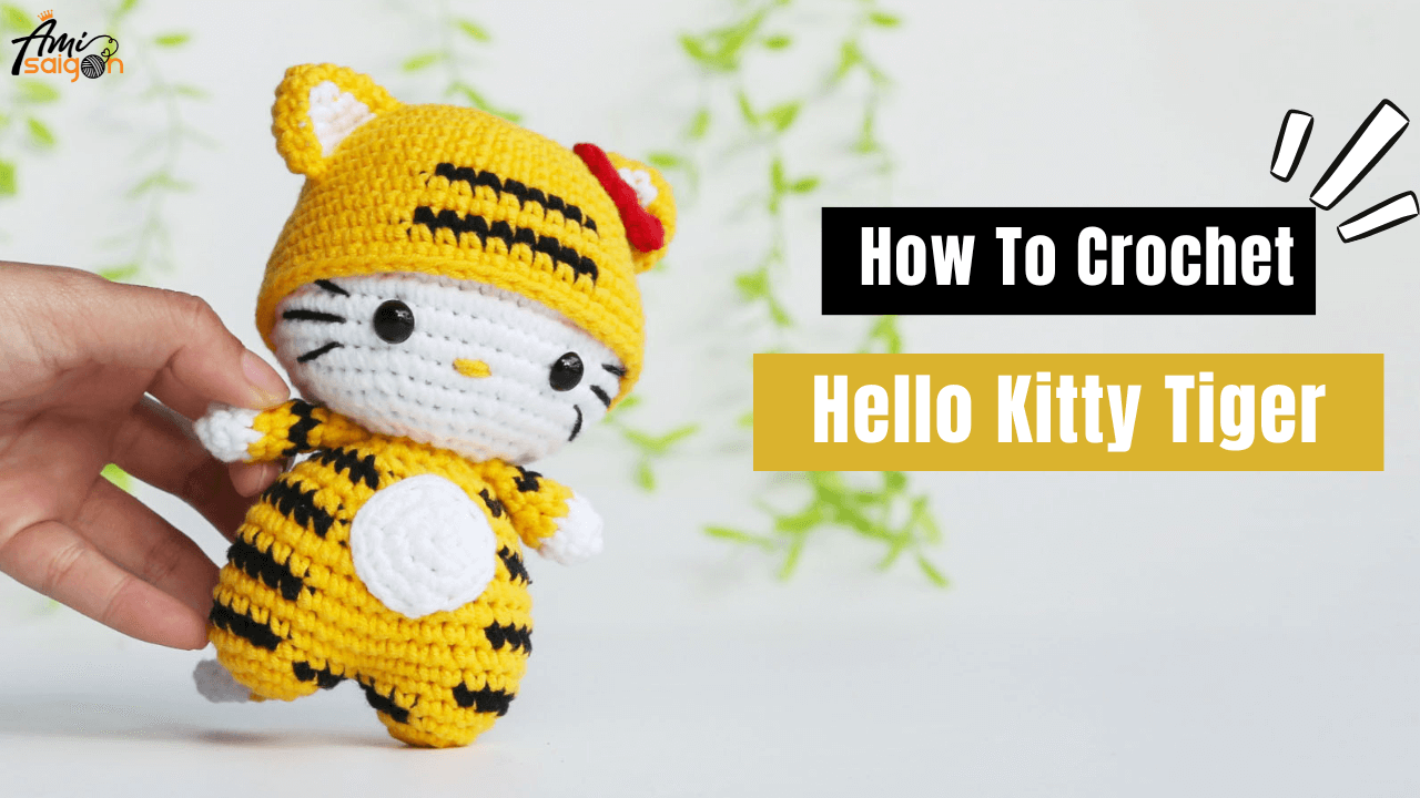 Hello Kitty in Tiger Outfit - Free Amigurumi Crochet Tutorial