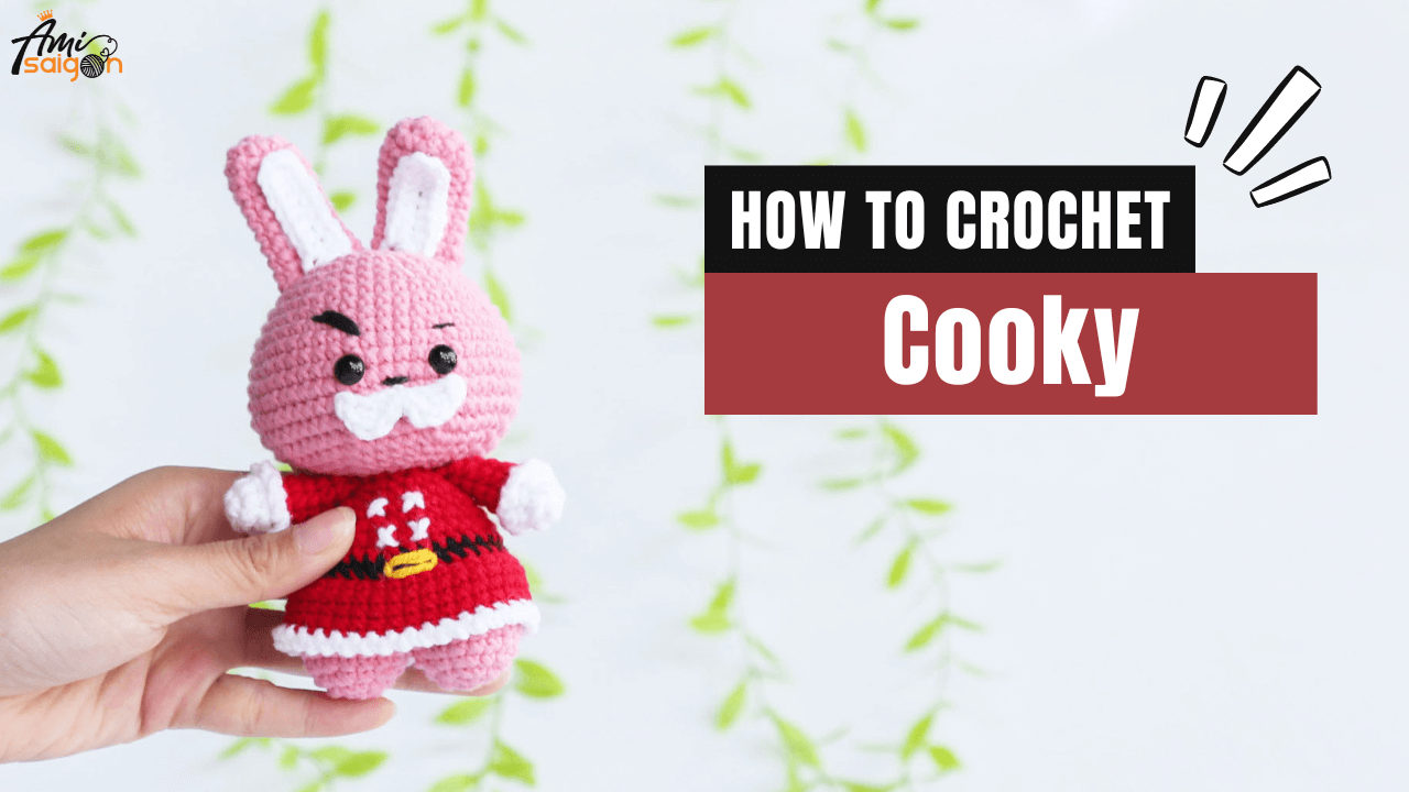 Cooky in Santa Claus Outfit amigurumi Free crochet tutorial