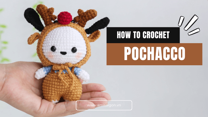 Pochacco In Reindeer Outfit Amigurumi Free Crochet Tutorial