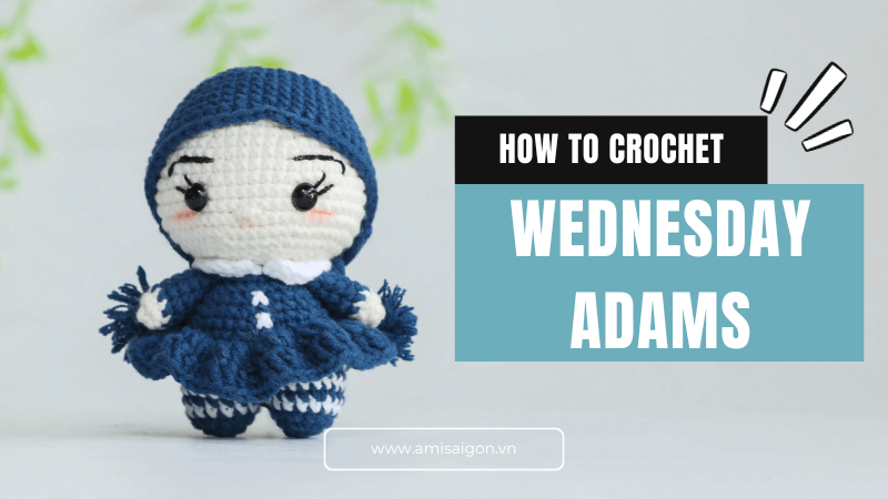 Wednesday Addams Doll Amigurumi Free Crochet Tutorial