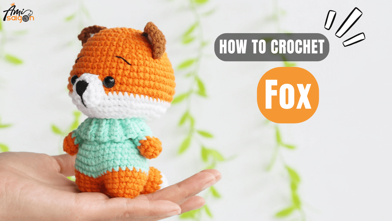 Fox in Vibrant Sweater free crochet amigurumi tutorial