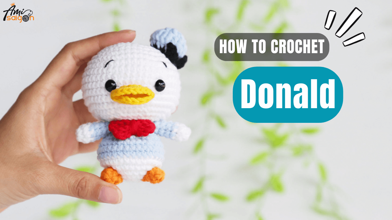 Crochet Donald duck character free amigurumi pattern