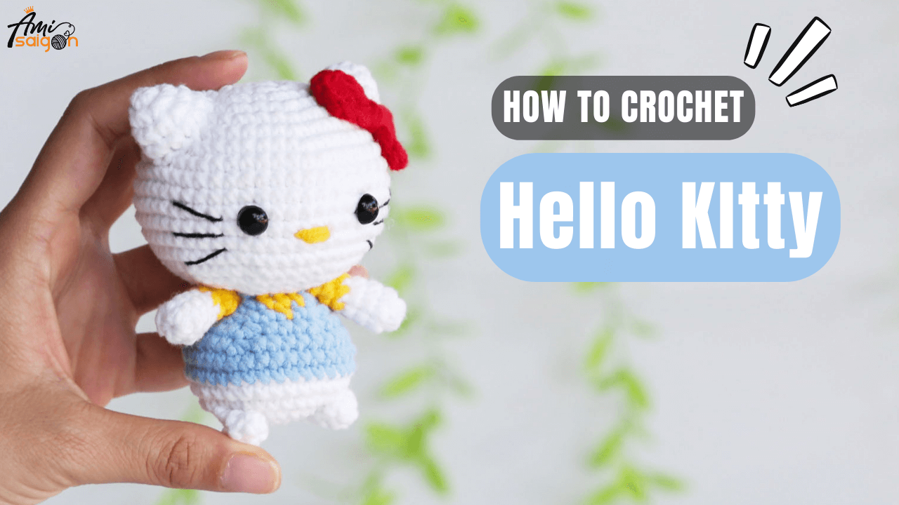 Free amigurumi Hello Kitty crochet tutorial