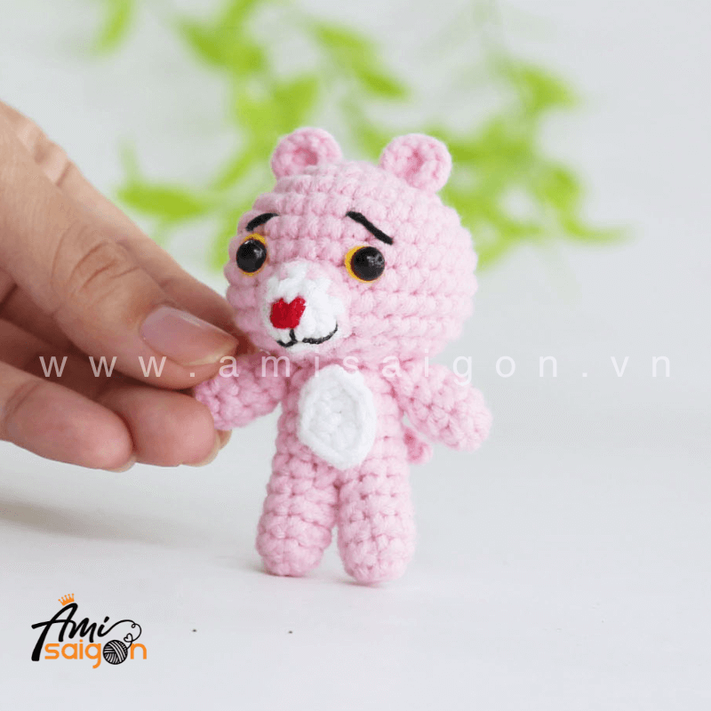 Pink Panther Amigurumi Free Crochet pattern by AmiSaigon