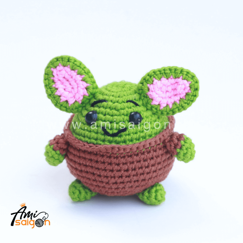 Thú bông nhân vật Baby Yoda bằng len amigurumi - Chart móc miễn phí (Ảnh: @amisaigonvn)