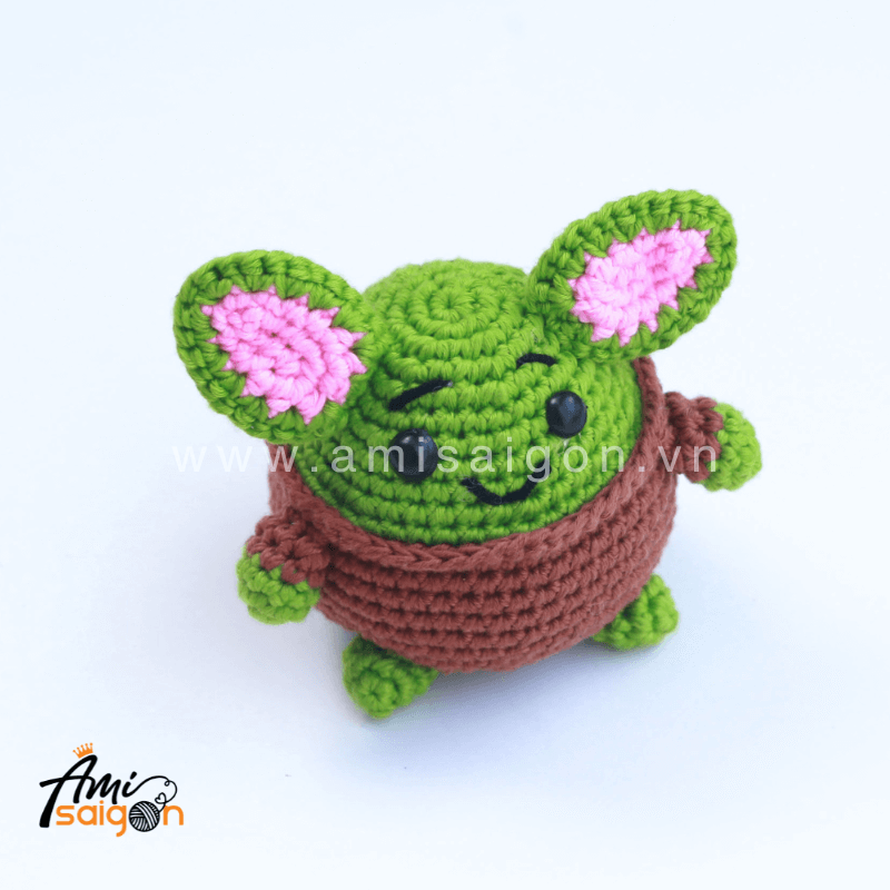 Thú bông nhân vật Baby Yoda bằng len amigurumi - Chart móc miễn phí (Ảnh: @amisaigonvn)