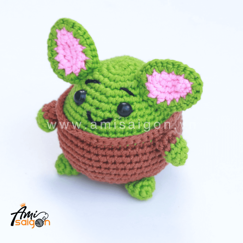 Thú bông nhân vật Baby Yoda bằng len amigurumi - Chart móc miễn phí (Ảnh: @amisaigonvn)