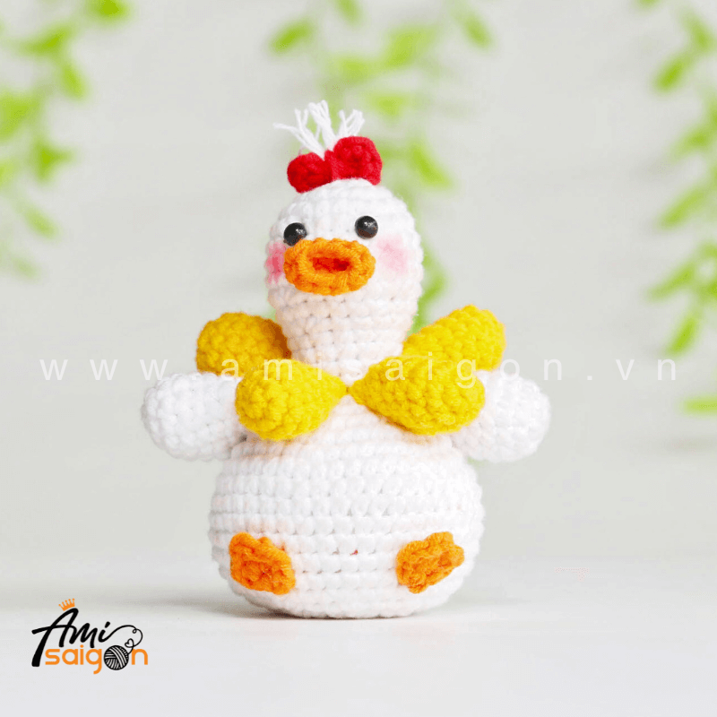 Chicken Flower Amigurumi Free Crochet pattern by AmiSaigon