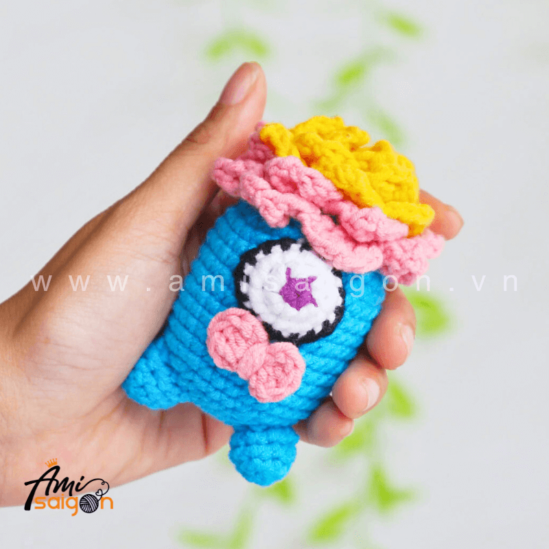 Blue Monster Amigurumi Free Crochet pattern by AmiSaigon