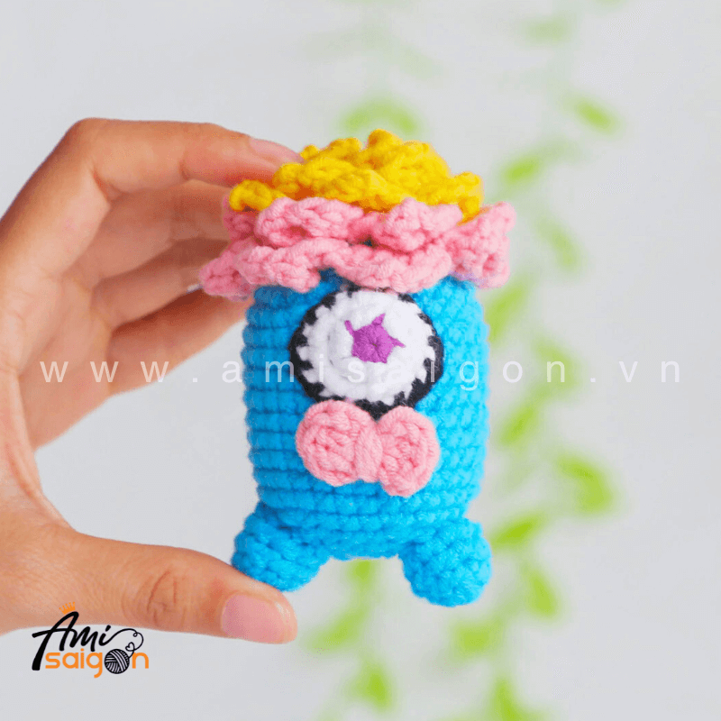 Blue Monster Amigurumi Free Crochet pattern by AmiSaigon