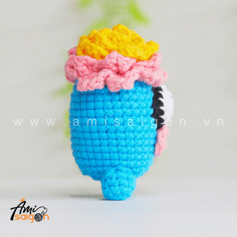 Blue Monster Amigurumi Free Crochet pattern by AmiSaigon