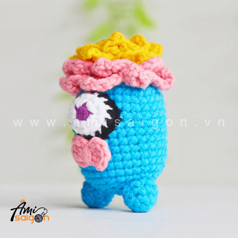 Blue Monster Amigurumi Free Crochet pattern by AmiSaigon