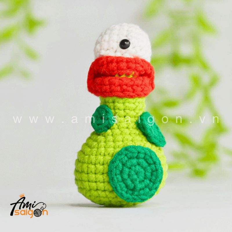 Green Monster Amigurumi Free Crochet pattern by AmiSaigon