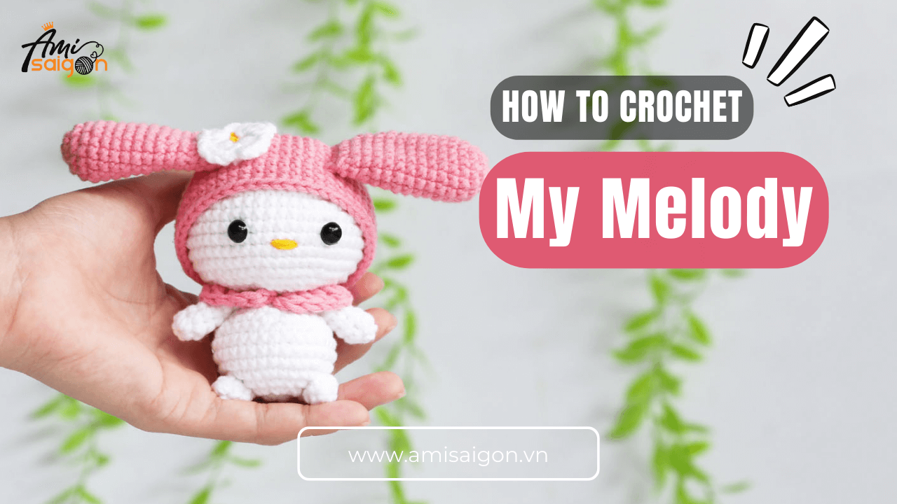 Amigurumi My Melody character free crochet tutorial