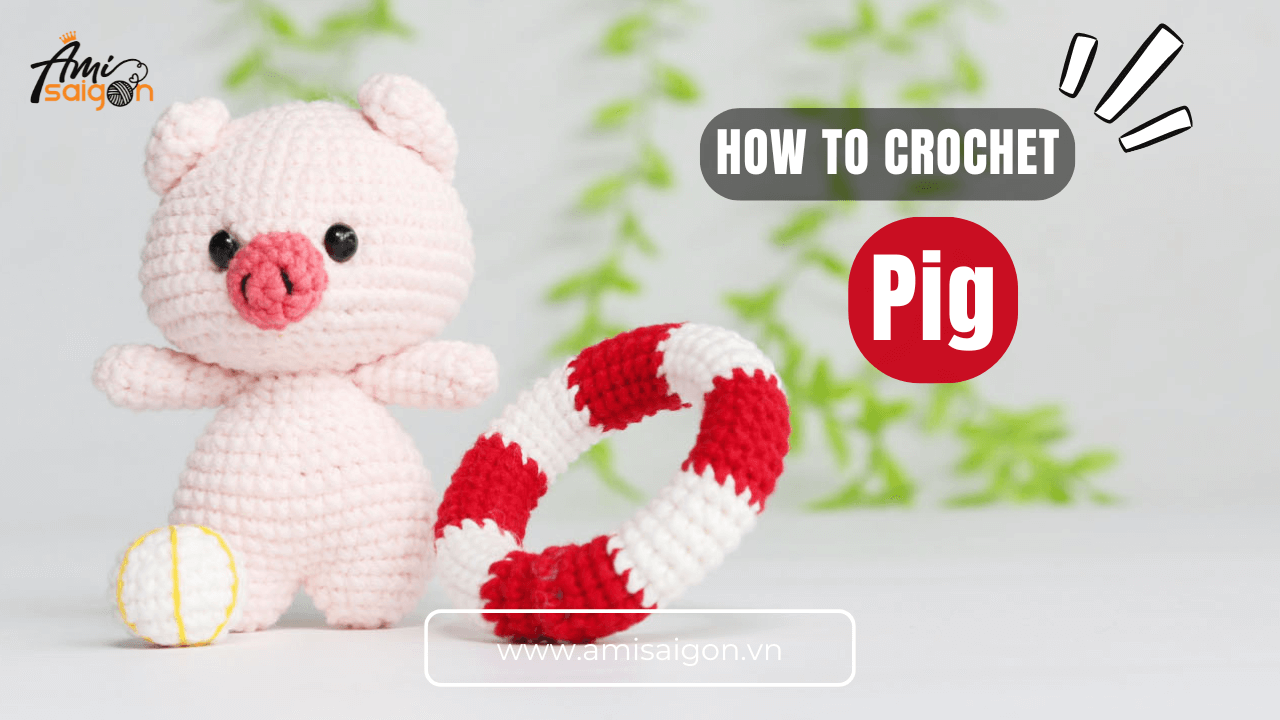 Amigurumi Pig in Beach Costume Free Crochet Pattern