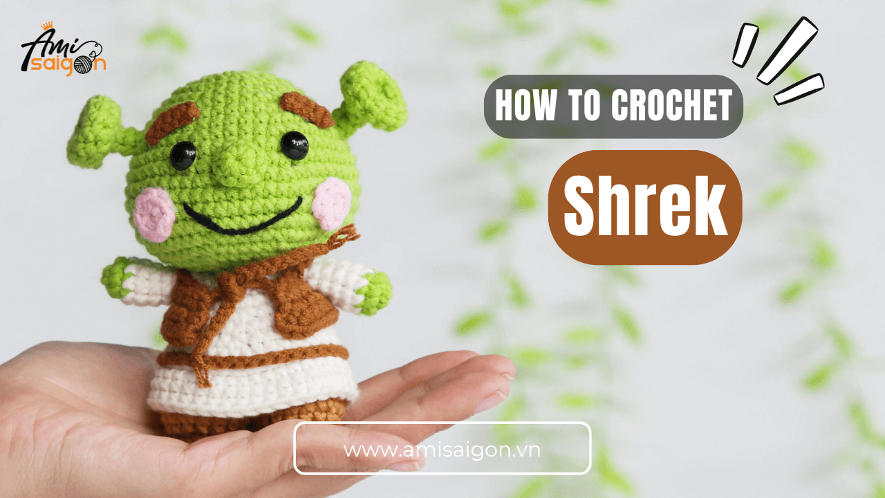 Crochet Shrek doll amigurumi Disney characters free pattern