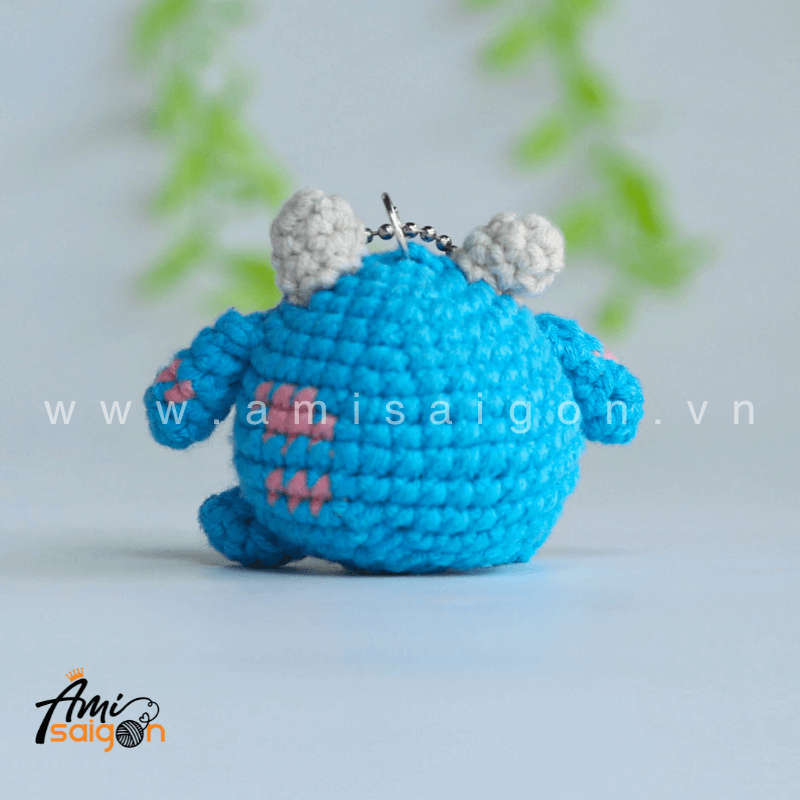 Móc khóa quái vật Sullivan Disney amigurumi - Chart móc miễn phí (Ảnh: @amisaigonvn)