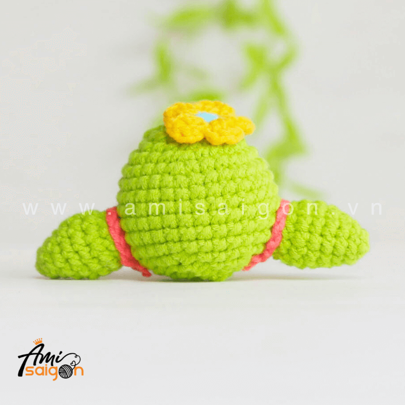 Monster wide mouth green Amigurumi - Free Crochet pattern by AmiSaigon