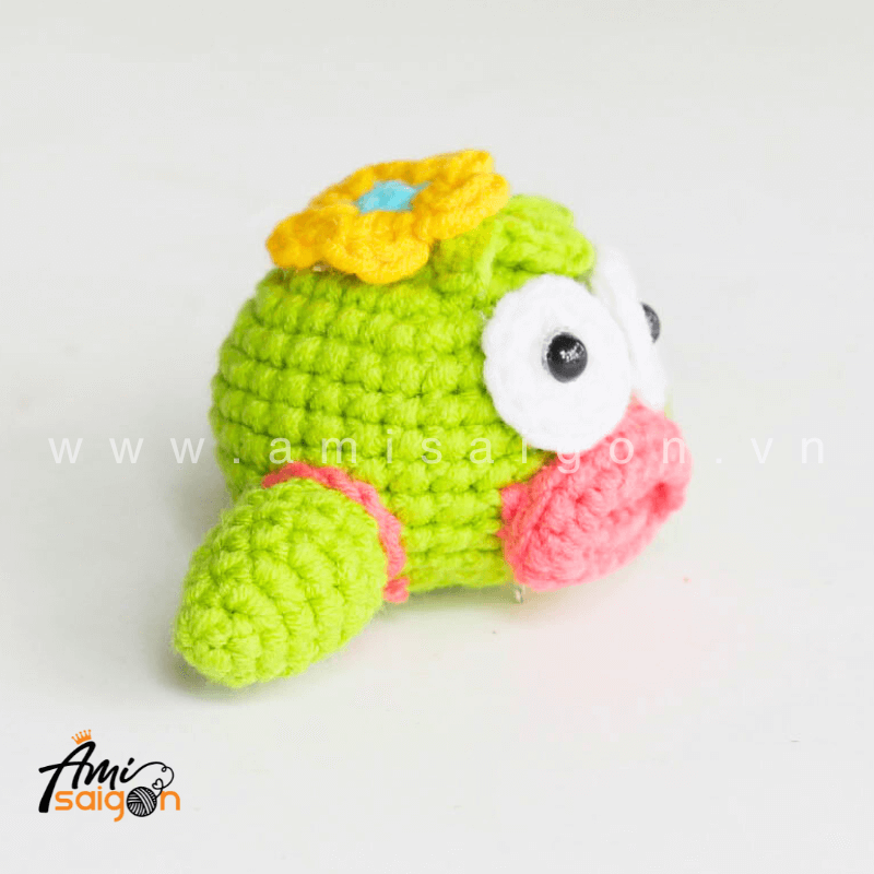 Monster wide mouth green Amigurumi - Free Crochet pattern by AmiSaigon