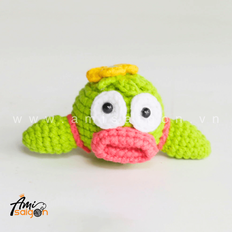 Monster wide mouth green Amigurumi - Free Crochet pattern by AmiSaigon