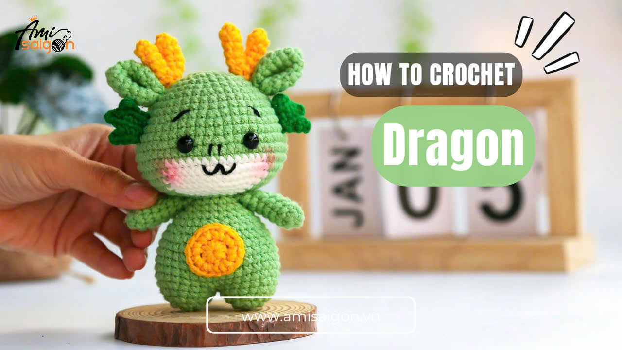 Fantasy Dragon amigurumi free step-by-step tutorial
